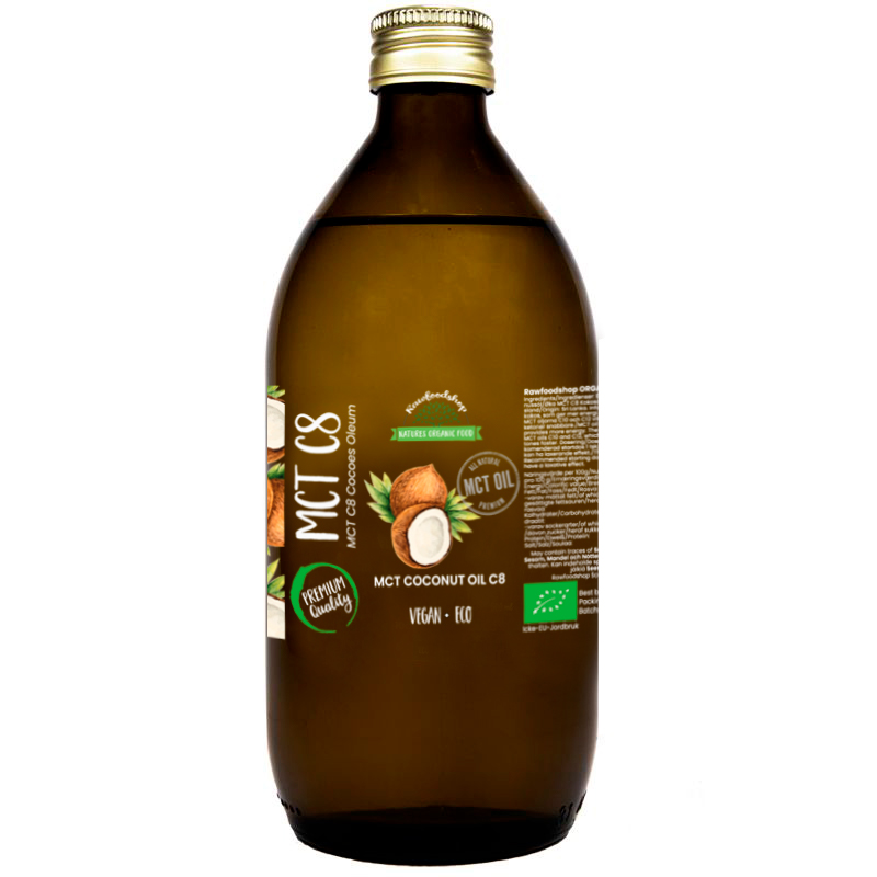 Kookosöljy MCT8 LUOMU 500ml ryhmässä Raaka-aineet / Ruokakomero / Öljyt / Öljyt @ Rawfoodshop Scandinavia AB (MGT0644)