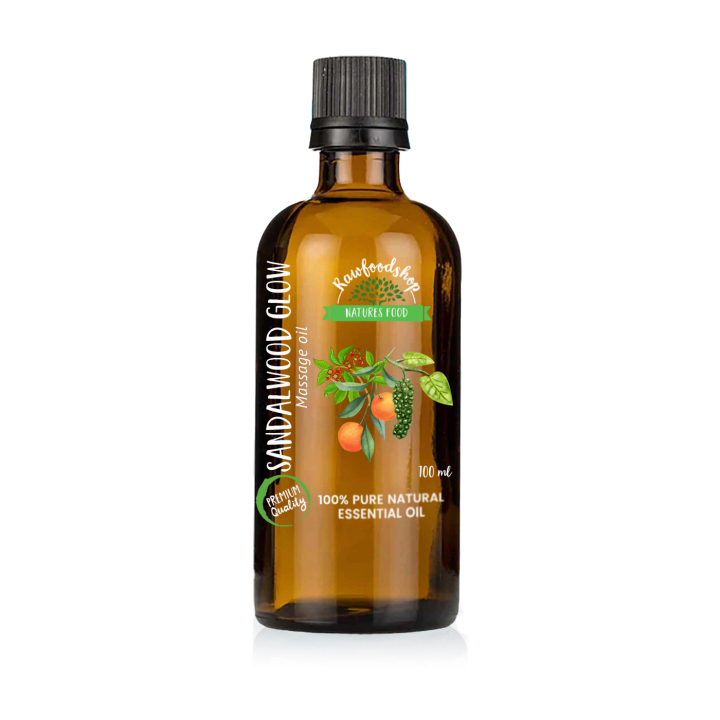 Sandalwood Glow hierontaöljy 100 ml ryhmässä Iho & Vartalo / Vartalo / Hierontaöljy @ Rawfoodshop Scandinavia AB (MOLUL-03)