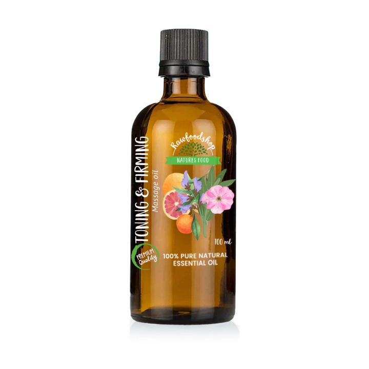 Vartaloa muokkaava ja kiinteyttävä hierontaöljy 100 ml ryhmässä Iho & Vartalo / Vartalo / Hierontaöljy @ Rawfoodshop Scandinavia AB (MOLUL-08)