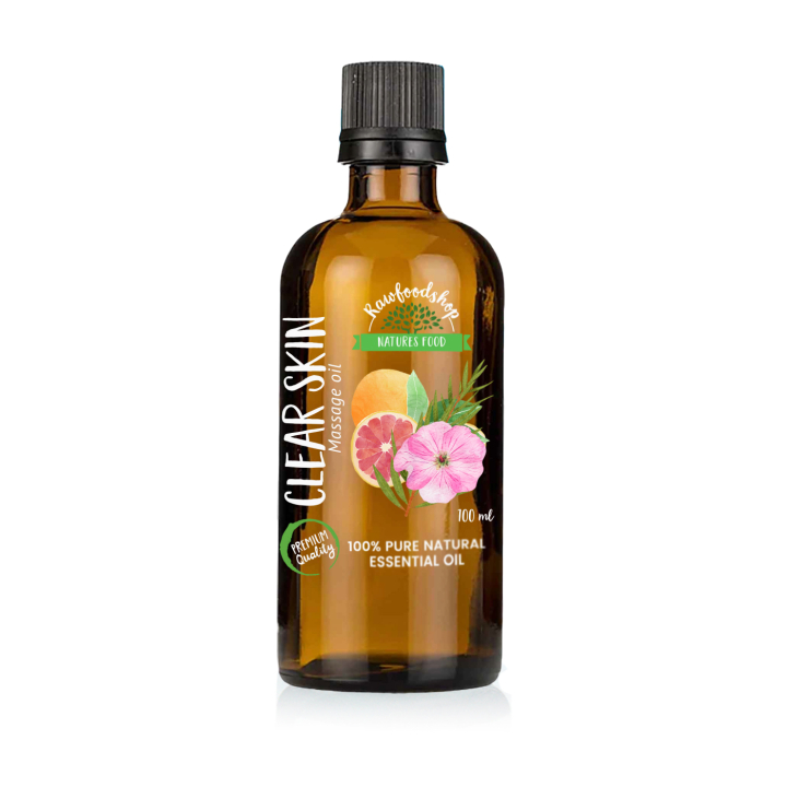 Clear Skin hierontaöljy 100ml ryhmässä Iho & Vartalo / Vartalo / Hierontaöljy @ Rawfoodshop Scandinavia AB (MOLUL-16)