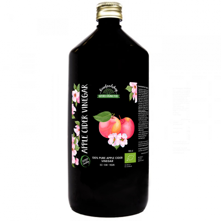 Omenasiiderietikka LUOMU 1000ml ryhmässä Raaka-aineet / Ruokakomero / Mauste / Etikka @ Rawfoodshop Scandinavia AB (OLIE01811)