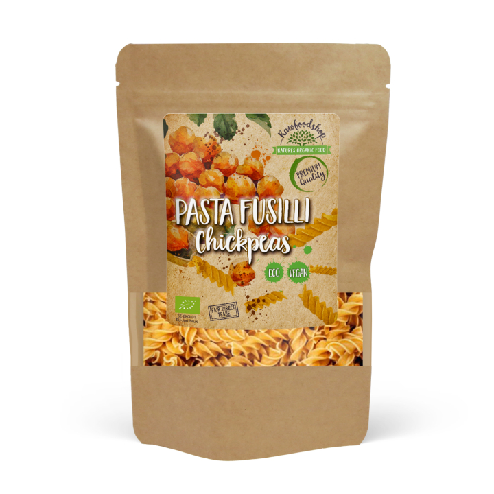 Kikherne Fusilli Pasta LUOMU 250g ryhmässä Raaka-aineet / Ruokakomero / Pasta & Nuudelit @ Rawfoodshop Scandinavia AB (P22268)