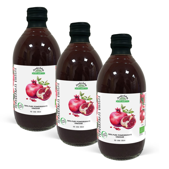 Granaattiomena Viinietikka Suodattamaton LUOMU 500ml x 3 pulloa ryhmässä Raaka-aineet / Ruokakomero / Maustaminen / Etikka @ Rawfoodshop Scandinavia AB (PFMG5SY050006-SET3)