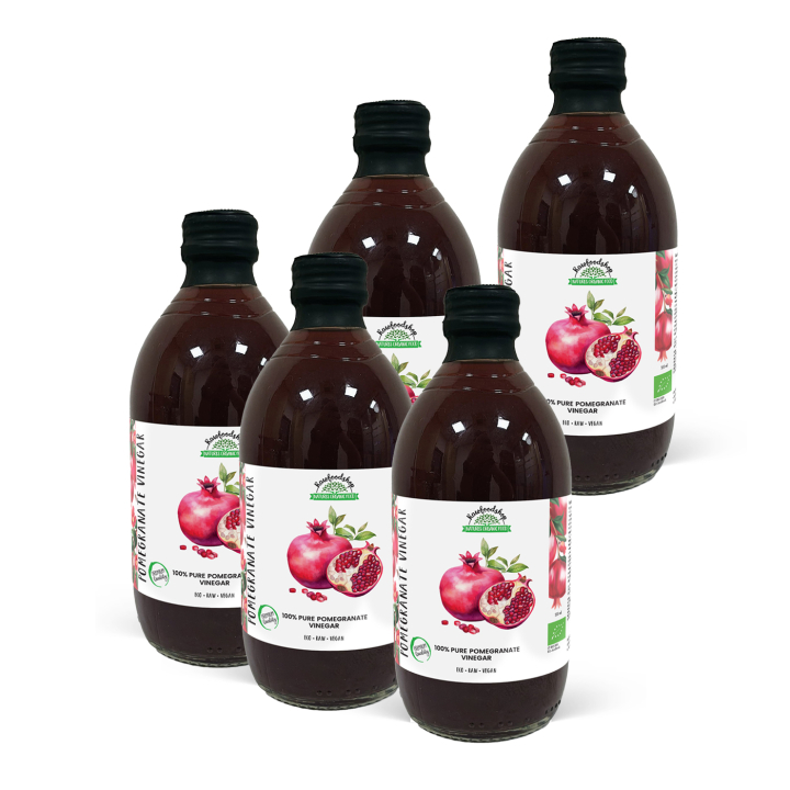 Granaattiomena Viinietikka Suodattamaton LUOMU 500ml x 5 pulloa ryhmässä Raaka-aineet / Ruokakomero / Maustaminen / Etikka @ Rawfoodshop Scandinavia AB (PFMG5SY050006-SET5)