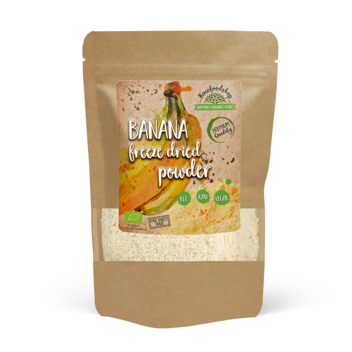 Banaanijauhe Pakastekuivattu LUOMU 125g ryhmässä Raaka-aineet / Hedelmät & Marjat / Banaani @ Rawfoodshop Scandinavia AB (PULFBAN)