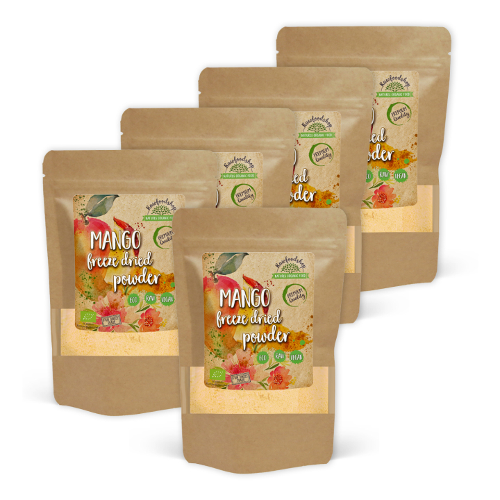 Mangojauhe Pakastekuivattu LUOMU 100g x 5 pakettia ryhmässä Raaka-aineet / Hedelmät & Marjat / Mango @ Rawfoodshop Scandinavia AB (PULFMAN-SET5)