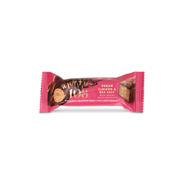 Suklaa Manteli Merisuola Patukka LUOMU 33g ryhmässä Raaka-aineet / Karkkia & Suklaata / Suklaapatukat @ Rawfoodshop Scandinavia AB (R108CCSA01EU)