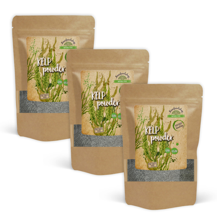 Kelp Jauhe Villinä 125g x 3 pakettia ryhmässä Raaka-aineet / Terveysruoka / Levät & Merilevät @ Rawfoodshop Scandinavia AB (RALG100217E-SET3)