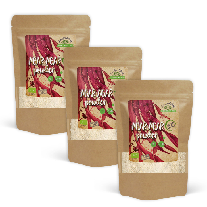 Agar Agar jauhe LUOMU 200g x 3 pakettia ryhmässä Raaka-aineet / Leipominen / Ainesosat Muut @ Rawfoodshop Scandinavia AB (RALG200006E-SET3)