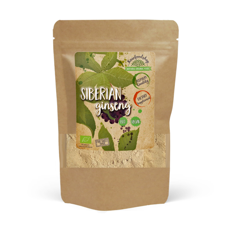 Siperian Ginseng Jauhe LUOMU 125g ryhmässä Ravintolisät / Yrtit ja Kasvit / Yrtit @ Rawfoodshop Scandinavia AB (RAW00211)