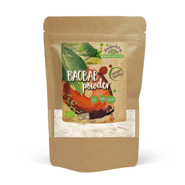 Baobab-jauhe LUOMU 125g ryhmässä Raaka-aineet / Hedelmät & Marjat / Baobab @ Rawfoodshop Scandinavia AB (RAW00220)