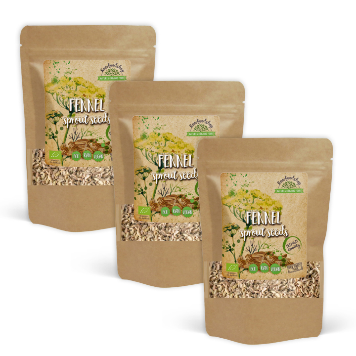 Idätyssiement Fenkoli LUOMU 50g x 3 pakettia ryhmässä Raaka-aineet / Terveysruoka / Idätetyt @ Rawfoodshop Scandinavia AB (RAW006743-SET3)