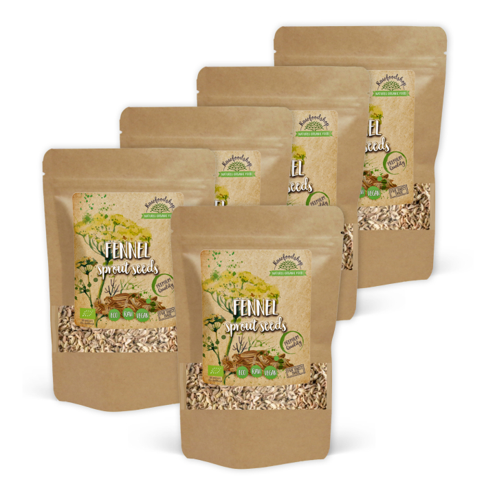 Idätyssiement Fenkoli LUOMU 50g x 5 pakettia ryhmässä Raaka-aineet / Terveysruoka / Idätetyt @ Rawfoodshop Scandinavia AB (RAW006743-SET5)
