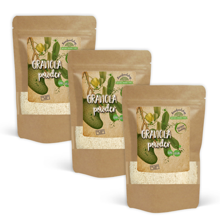 Graviola-jauhe 125g x 3 pakettia ryhmässä Raaka-aineet / Hedelmät & Marjat / Hedelmäjauhe @ Rawfoodshop Scandinavia AB (RAW053-SET3)