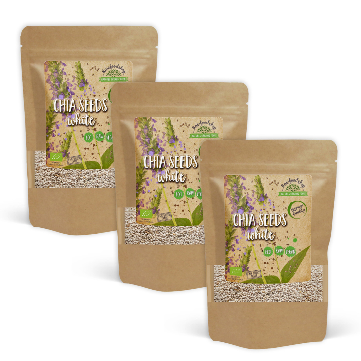 Chiansiemenet Valkoiset LUOMU 500g x 3 pakettia ryhmässä Raaka-aineet / Terveysruoka / Siemenet @ Rawfoodshop Scandinavia AB (RAW7098079-SET3)