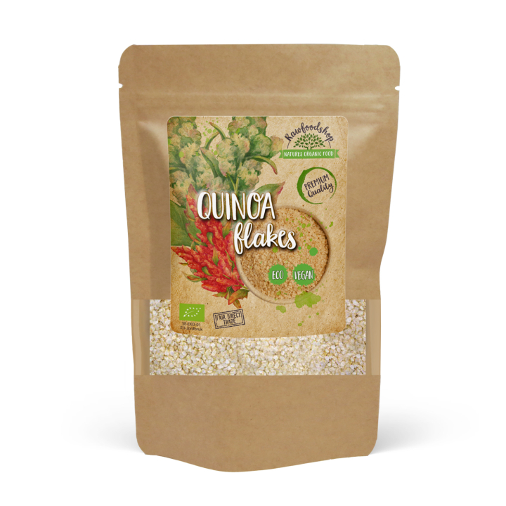 Kvinoa-hiutaleet LUOMU 500g ryhmässä Raaka-aineet / Leipominen / Viljat & Hiutaleet @ Rawfoodshop Scandinavia AB (RAW7874325)