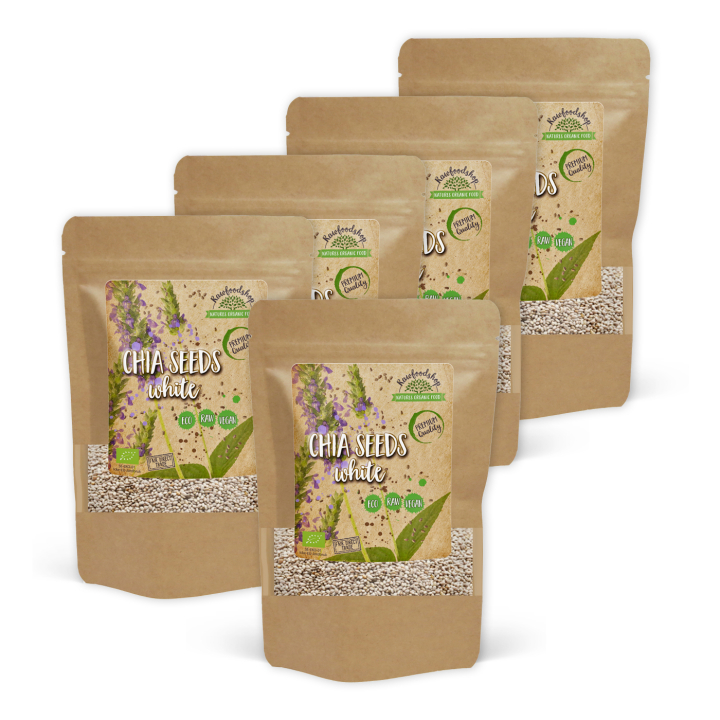 Chiansiemenet Valkoiset LUOMU 1kg x 5 pakettia ryhmässä Raaka-aineet / Terveysruoka / Siemenet @ Rawfoodshop Scandinavia AB (RAW7979878-SET5)