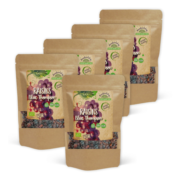 Rusinat Blue Thompson LUOMU 500g x 5 pakettia ryhmässä OUTLET 20-80% / Hedelmät & Marjat 30-60% / Hedelmät & Marjat 50% @ Rawfoodshop Scandinavia AB (RAW79979-SET5)