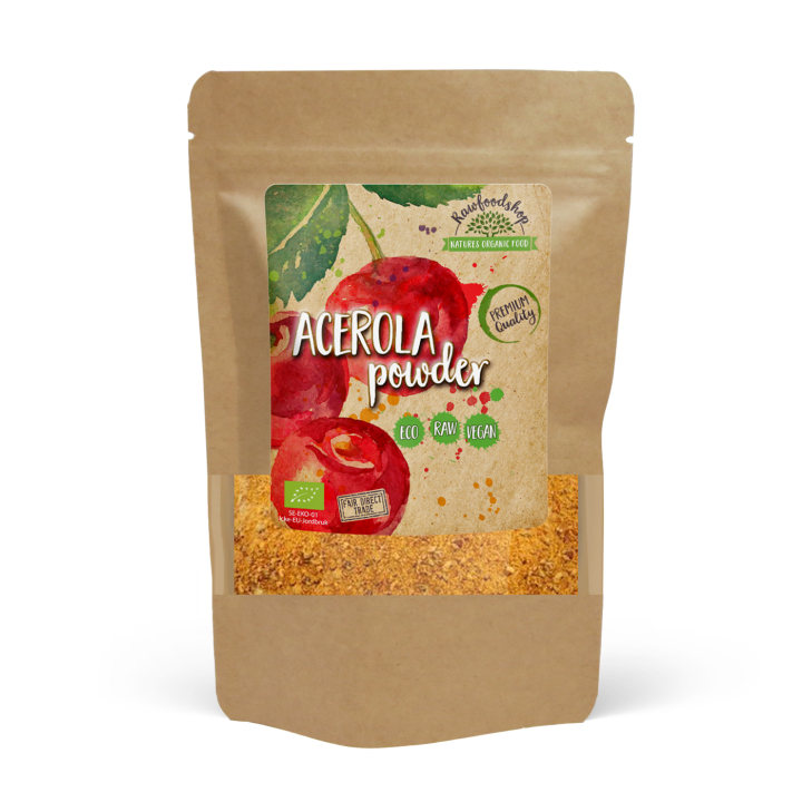 Acerola-jauhe LUOMU 125g ryhmässä Raaka-aineet / Hedelmät & Marjat / Hedelmäjauhe @ Rawfoodshop Scandinavia AB (RAW930)