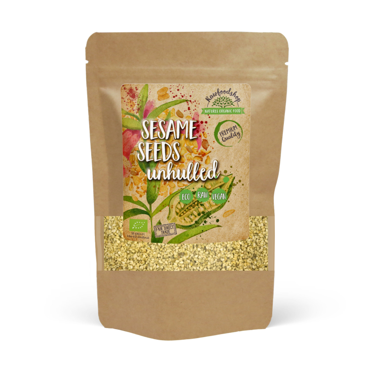Kuorimattomat seesaminsiemenet LUOMU 500g ryhmässä Raaka-aineet / Terveysruoka / Siemenet @ Rawfoodshop Scandinavia AB (RAW9397)