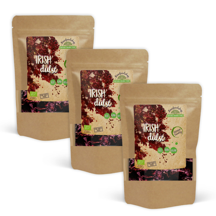 Dulse-levä LUOMU 250g x 3 pakettia ryhmässä Raaka-aineet / Terveysruoka / Levät & Merilevät @ Rawfoodshop Scandinavia AB (RAWALG003250-SET3)