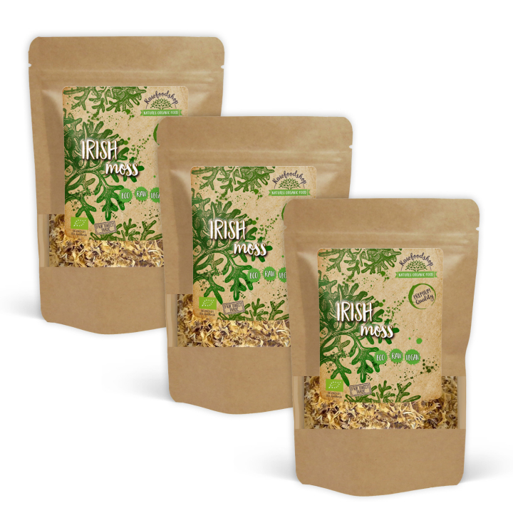 Irish Moss LUOMU 250g x 3 pakettia ryhmässä Raaka-aineet / Terveysruoka / Levät & Merilevät @ Rawfoodshop Scandinavia AB (RAWALG004250-SET3)
