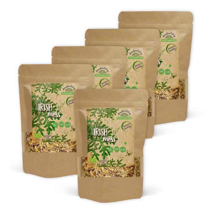 Irish Moss LUOMU 250g x 5 pakettia ryhmässä Raaka-aineet / Terveysruoka / Levät & Merilevät @ Rawfoodshop Scandinavia AB (RAWALG004250-SET5)