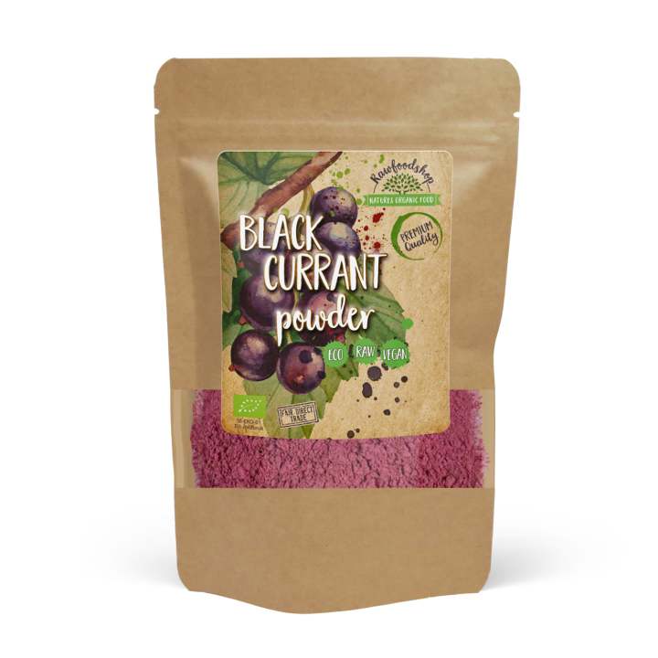 Mustaherukkajauhe LUOMU 250g ryhmässä Raaka-aineet / Hedelmät & Marjat / Hedelmäjauhe @ Rawfoodshop Scandinavia AB (RAWFRUP002-250)