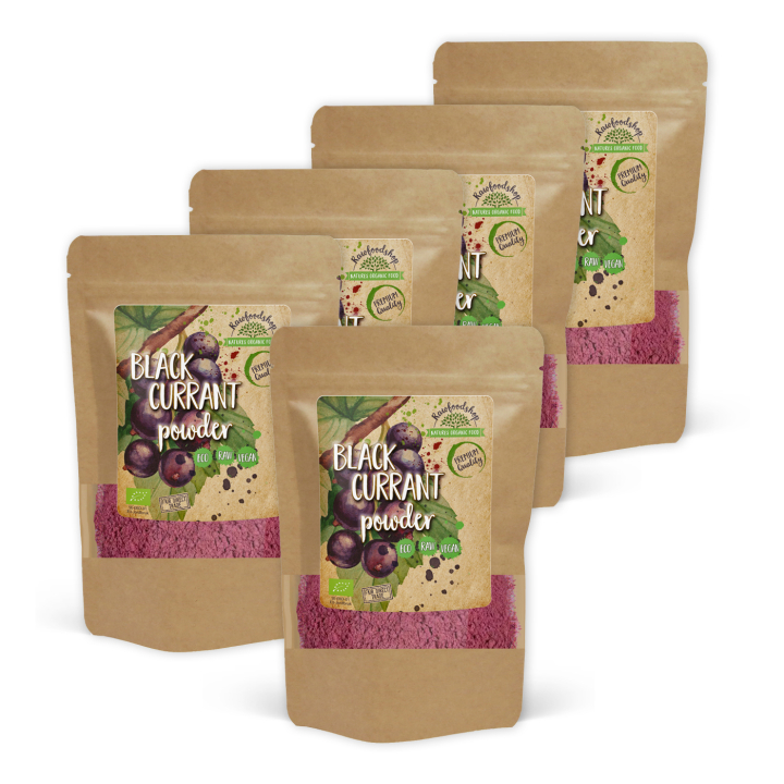 Mustaherukkajauhe LUOMU 250g x 5 pakettia ryhmässä Raaka-aineet / Hedelmät & Marjat / Hedelmäjauhe @ Rawfoodshop Scandinavia AB (RAWFRUP002250-SET5)