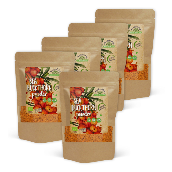 Tyrnimarjajauhe LUOMU 250g x 5 pakettia ryhmässä Raaka-aineet / Hedelmät & Marjat / Hedelmäjauhe @ Rawfoodshop Scandinavia AB (RAWFRUP003250-SET5)