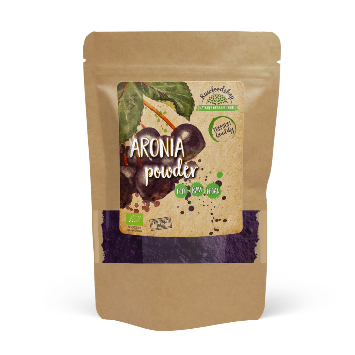 Aroniajauhe LUOMU 125g ryhmässä Raaka-aineet / Hedelmät & Marjat / Hedelmäjauhe @ Rawfoodshop Scandinavia AB (RAWFRUP007)