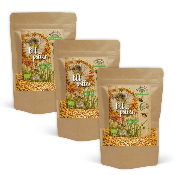 Mehiläisen siitepöly LUOMU 1kg x 3 pakettia ryhmässä Raaka-aineet / Leipominen / Sokerointi @ Rawfoodshop Scandinavia AB (RAWPOLL01-SET3)