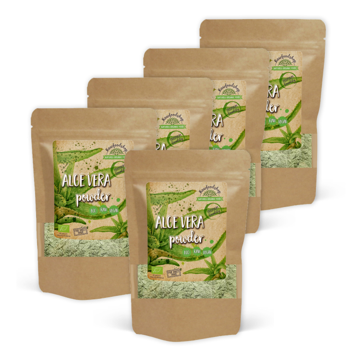Aloe Vera Jauhe LUOMU 100g x 5 pakettia ryhmässä Raaka-aineet / Terveysruoka / Vihreät Jauheet @ Rawfoodshop Scandinavia AB (RAWPUL0033-SET5)