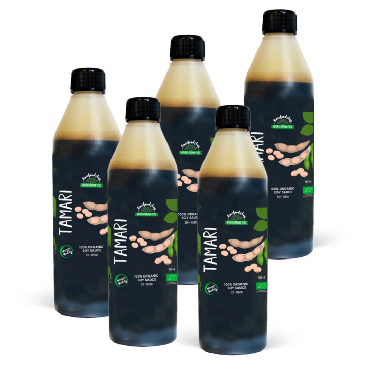 Tamari LUOMU 500ml x 5 pulloa ryhmässä Raaka-aineet / Ruokakomero / Maustaminen / Soija & Kastike @ Rawfoodshop Scandinavia AB (RAWSAS001-SET5)