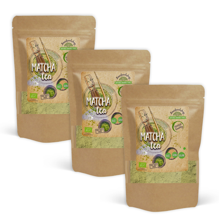 Matcha Tee EKO 125g x 3 pakettia ryhmässä Raaka-aineet / Terveysruoka / Matcha @ Rawfoodshop Scandinavia AB (RAWTE001-SET3)
