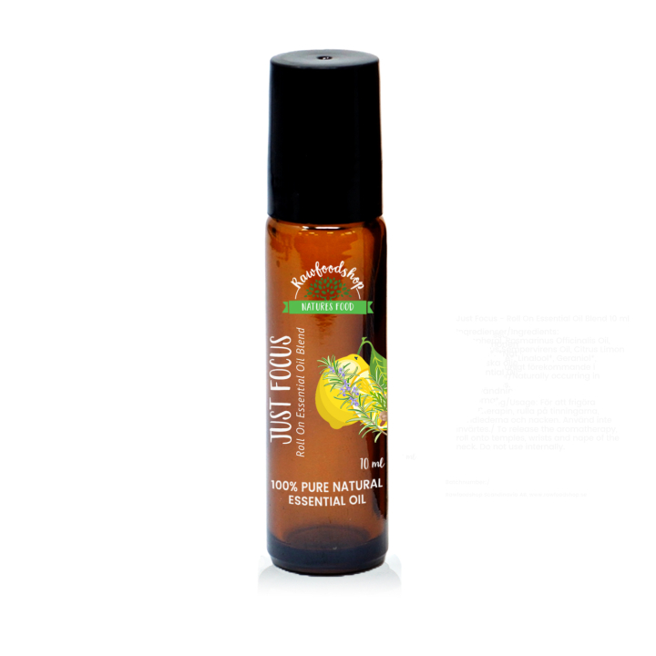 Just Focus Essential Oil Blend Roll On 10 ml ryhmässä Iho & Vartalo / Vartalo / Roll on @ Rawfoodshop Scandinavia AB (REBIUL-05)
