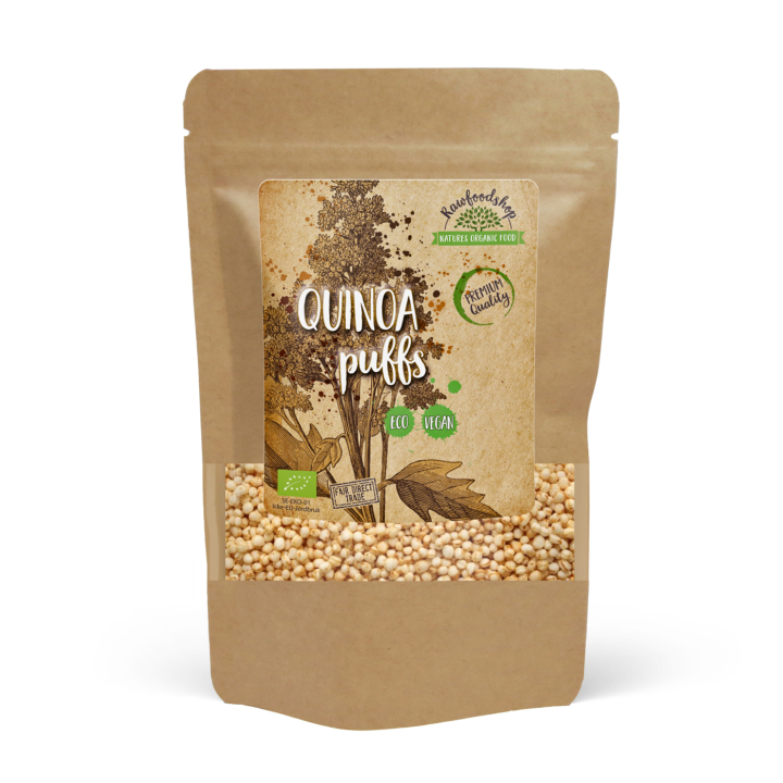 Kvinoa-puffit LUOMU 200g ryhmässä OUTLET 20-80% / Leivonta 20-60% / Leivonta 30% @ Rawfoodshop Scandinavia AB (RECQUI01)