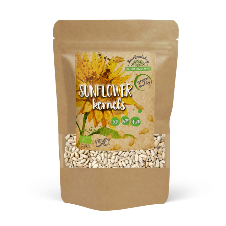 Auringonkukansiemenet LUOMU 500g ryhmässä Raaka-aineet / Terveysruoka / Siemenet @ Rawfoodshop Scandinavia AB (RFRO500567E)