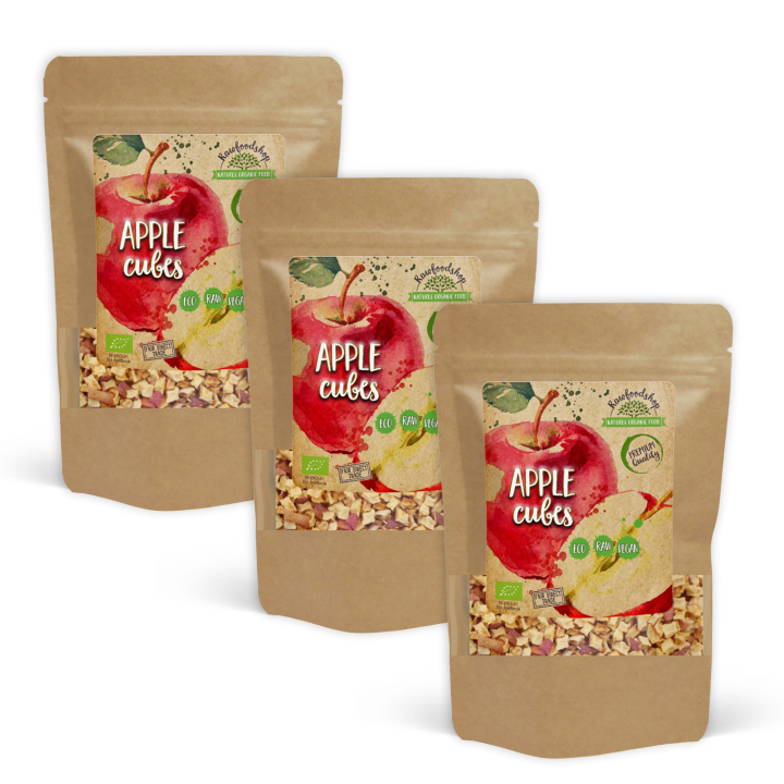 Omenakuutiot LUOMU 100g x 3 pakettia ryhmässä Raaka-aineet / Hedelmät & Marjat / Omena @ Rawfoodshop Scandinavia AB (RFRU100271E-SET3)
