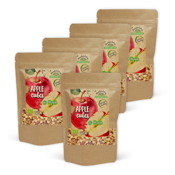Omenakuutiot LUOMU 100g x 5 pakettia ryhmässä Raaka-aineet / Hedelmät & Marjat / Omena @ Rawfoodshop Scandinavia AB (RFRU100271E-SET5)