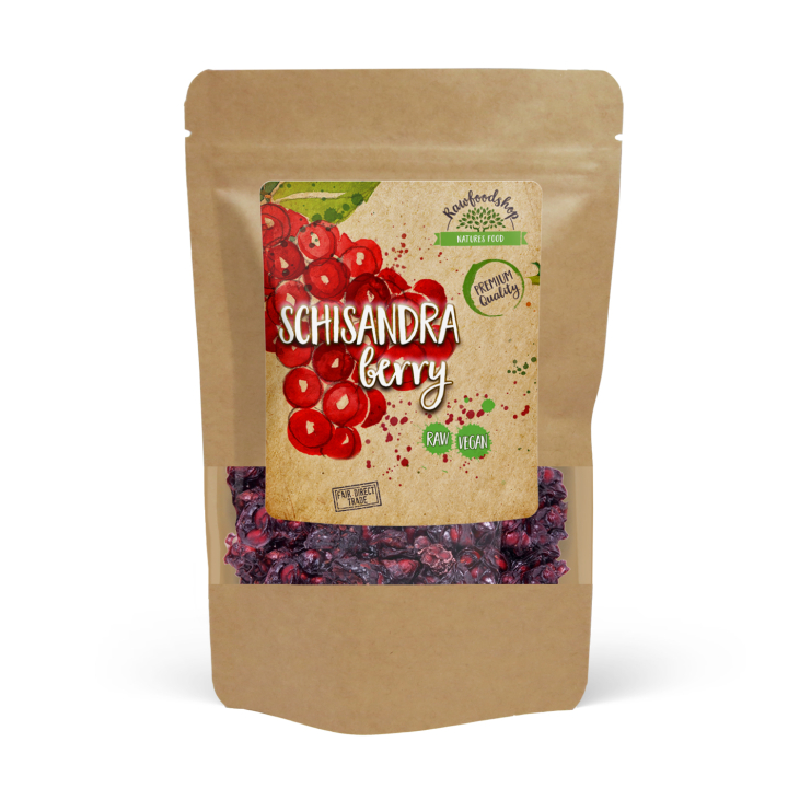 Schisandra-marjat 125g ryhmässä Raaka-aineet / Hedelmät & Marjat / Muu hedelmä ja marjat @ Rawfoodshop Scandinavia AB (RFRU100472E)