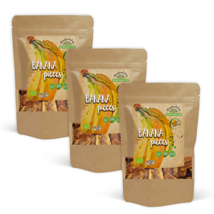 Banaania paloina LUOMU 200g x 3 pakettia ryhmässä Raaka-aineet / Hedelmät & Marjat / Banaani @ Rawfoodshop Scandinavia AB (RFRU200489E-SET3)