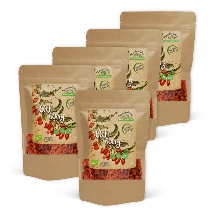 Gojimarjat LUOMU 500g x 5 pakettia ryhmässä Raaka-aineet / Hedelmät & Marjat / Goji-marjat @ Rawfoodshop Scandinavia AB (RFRU500364E-SET5)