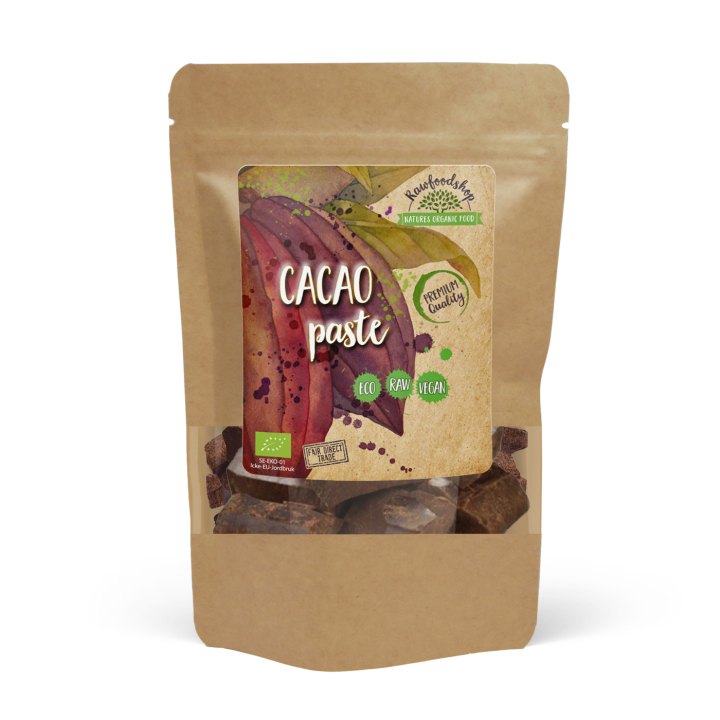 Kaakaomassa RAW 100% LUOMU 500g ryhmässä Raaka-aineet / Leipominen / Kaakaotuotteet @ Rawfoodshop Scandinavia AB (RKAK500313E)