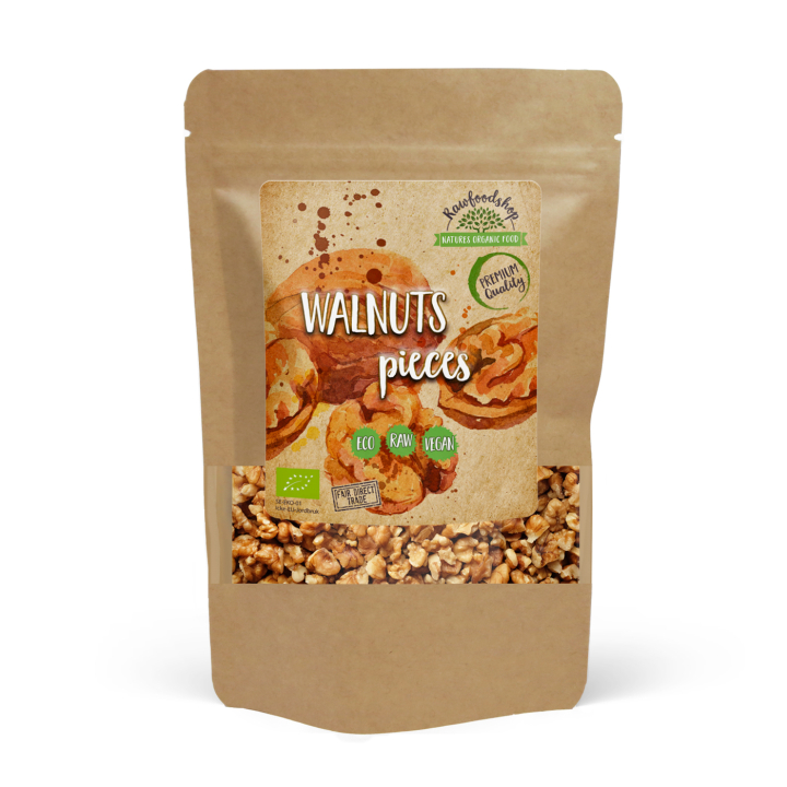 Saksanpähkinät paloina RAW LUOMU 500g ryhmässä Raaka-aineet / Pähkinät / Saksanpähkinät @ Rawfoodshop Scandinavia AB (RNOT2)