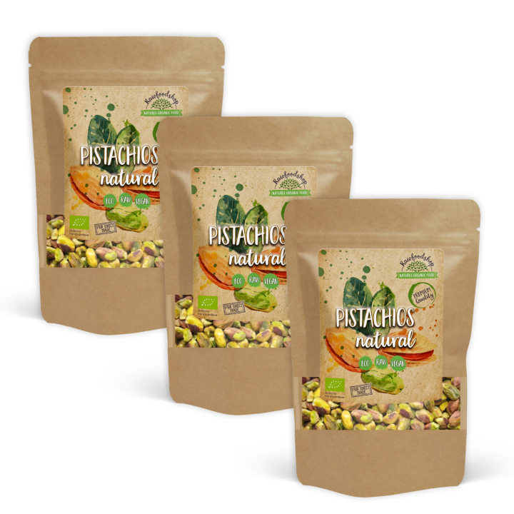 Premium Raaka Luomu Pistaasipähkinät 200g x 3 pakettia ryhmässä Raaka-aineet / Pähkinät @ Rawfoodshop Scandinavia AB (RNOT200262E-SET3)