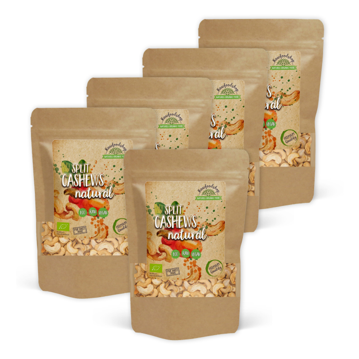 Cashew-pähkinät jaetut RAW LUOMU 200g x 5 pakettia ryhmässä Raaka-aineet / Pähkinät / Cashewpähkinät @ Rawfoodshop Scandinavia AB (RNOT200329E-SET5)