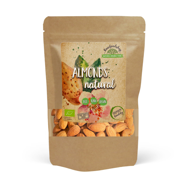 Manteli Premium RAW LUOMU 200g ryhmässä Raaka-aineet / Pähkinät / Manteli @ Rawfoodshop Scandinavia AB (RNOT200433E)