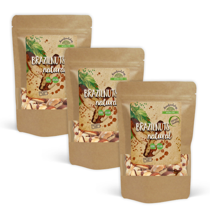 Parapähkinät Premium RAW LUOMU 250g x 3 pakettia ryhmässä Raaka-aineet / Pähkinät / Brasilialaiset pähkinät @ Rawfoodshop Scandinavia AB (RNOT200452E-SET3)
