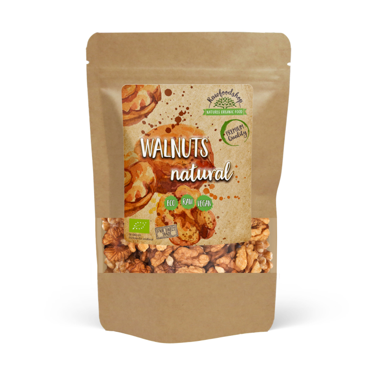 Saksanpähkinät Premium RAW LUOMU 750g ryhmässä Raaka-aineet / Pähkinät / Saksanpähkinät @ Rawfoodshop Scandinavia AB (RNOT200507E)